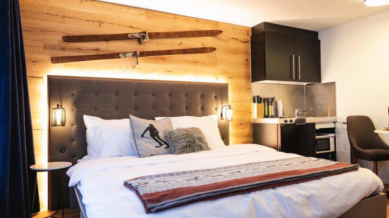 Wunderstay Alpine 403 Centric Studio Balcony/View Davos Kültér fotó