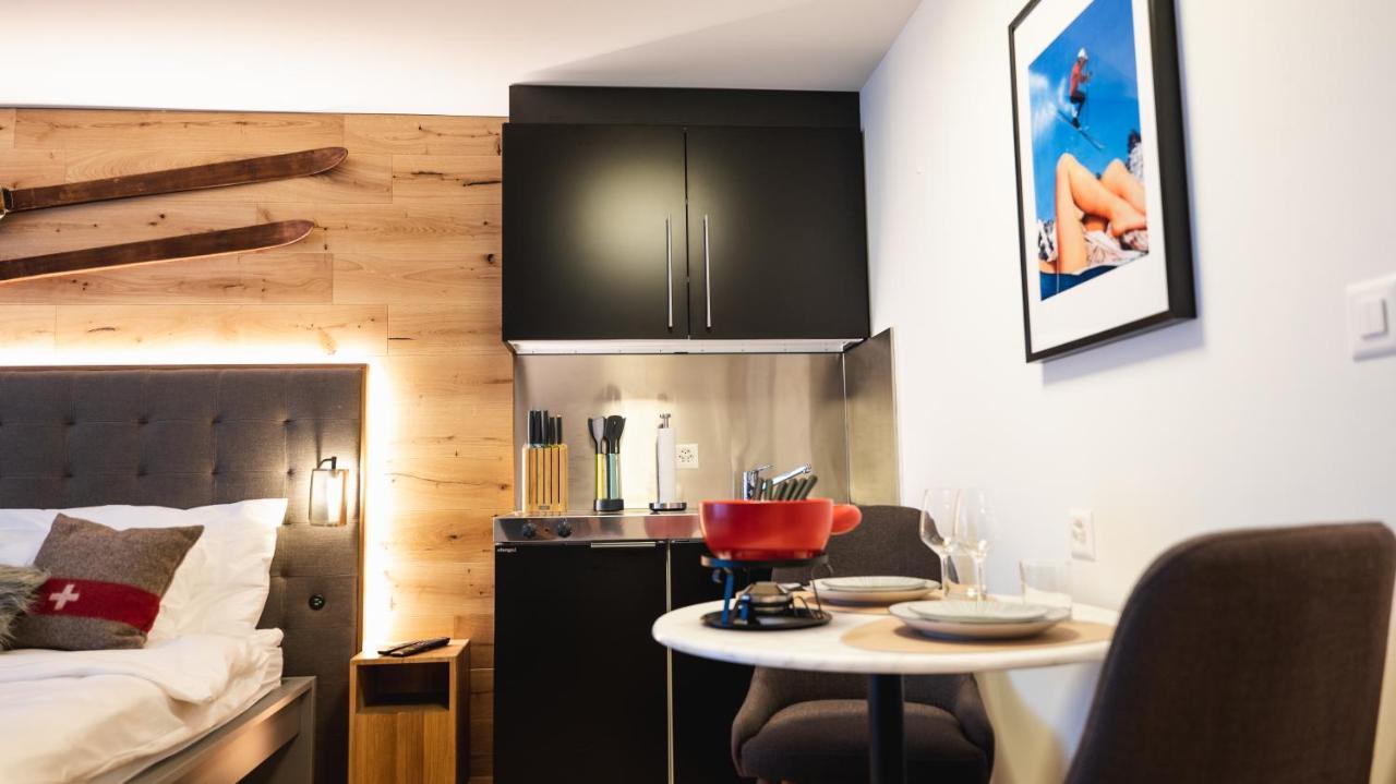 Wunderstay Alpine 403 Centric Studio Balcony/View Davos Kültér fotó