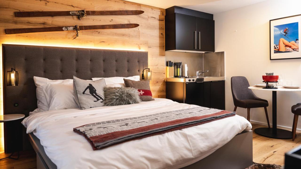 Wunderstay Alpine 403 Centric Studio Balcony/View Davos Kültér fotó